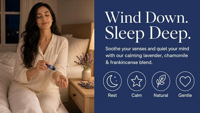 Essential Oil Roll-On – Natural Aromatherapy Blend in a Convenient Roller for Everyday Wellbeing (Sleepytime)