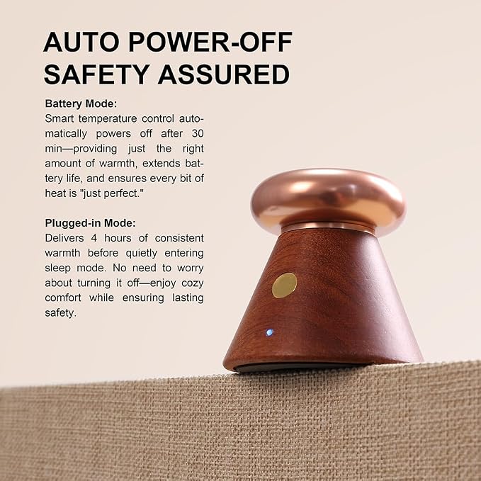 Wood Mini Essential Oil Diffuser Portable,Bedroom,Bathroom (Sapele) | Compact size with timed operation, and portable design for home, office, and car use