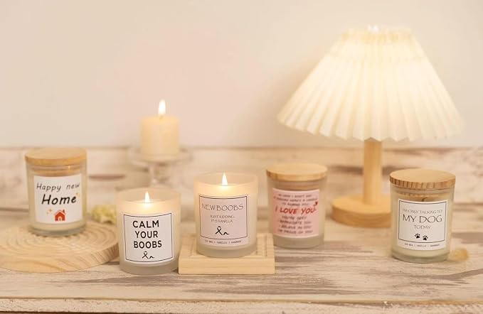 After Breast Surgery Gifts for Women, Breast Cancer Survivor Gifts, New Boobs Candle, Vanilla Scented Candle, Natural Soy Wax & Natural Essential Oils