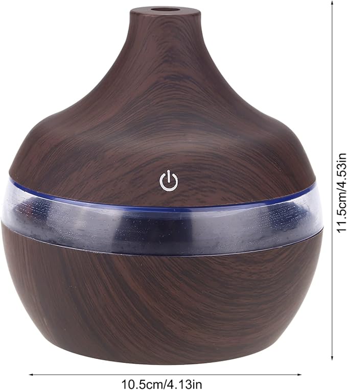 Portable Mini Humidifier for Bedroom, 300ML Ultra Quiet Cool Mist Air Oil Diffuser with 7 Colors Night Light for Baby, USB Charging