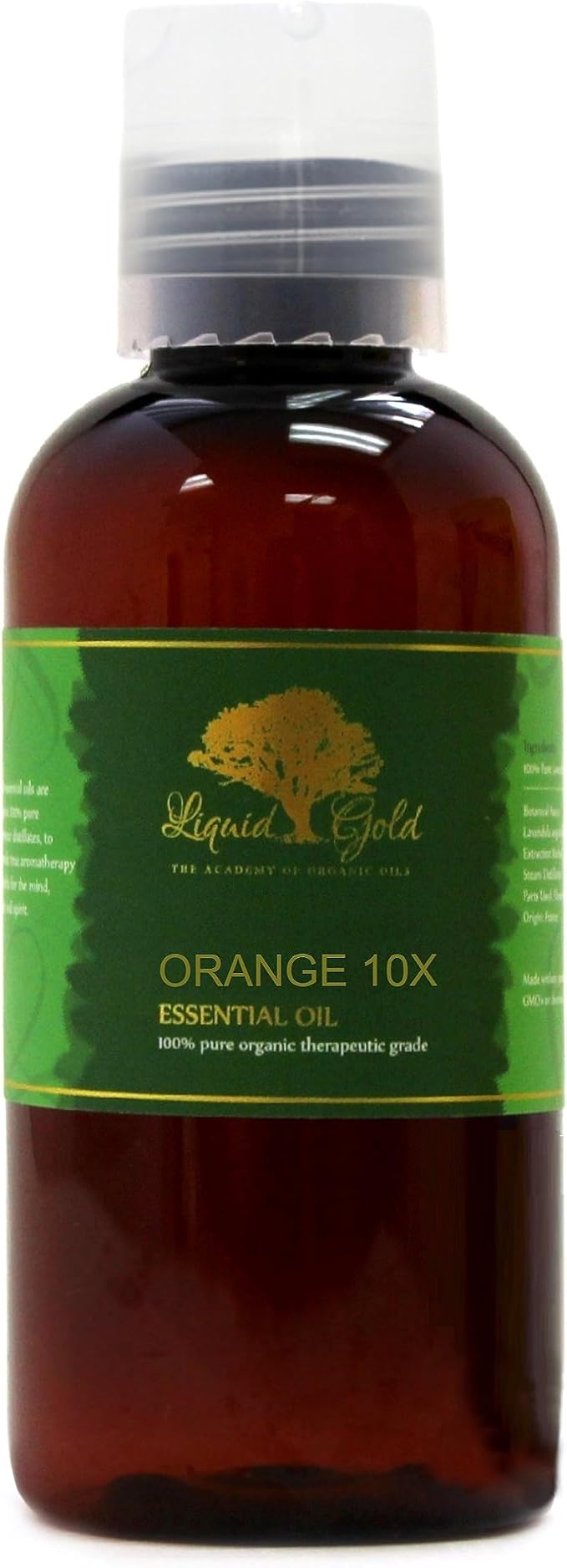 Liquid Gold Inc - 4 oz - Premium Orange 10X Essential Oil - Pure Organic Natural Aromatherapy