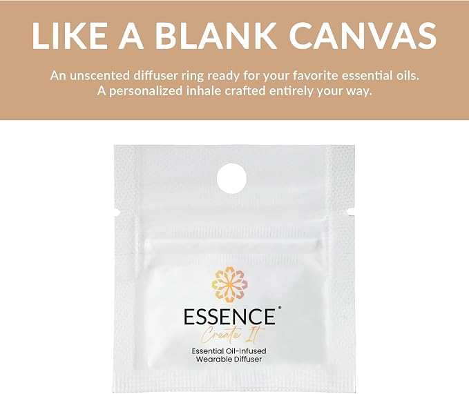 Essence Nasal Diffuser Ring | Solid Scents Essential Oils | Aromatherapy Nose Ring | Personal Scent Clip for Travel, Work & Everyday Use | Made in USA | Create It | 3 Pack