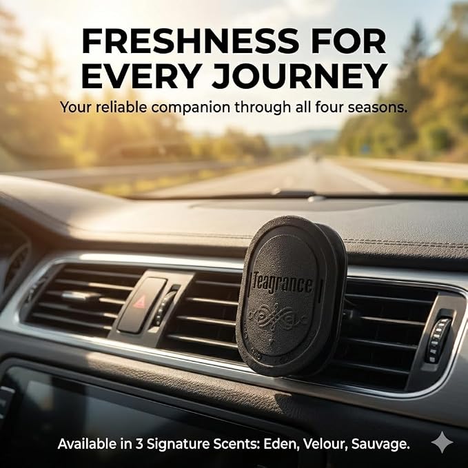 Strong Scent Car Air Freshener, Car Diffuser, Made from Natural Essential Oils, Slow Emission & Long Lasting, Refresh & Air Purifying, Non-toxic, Replaceable, SDS/SGS Certified, 1 Pack