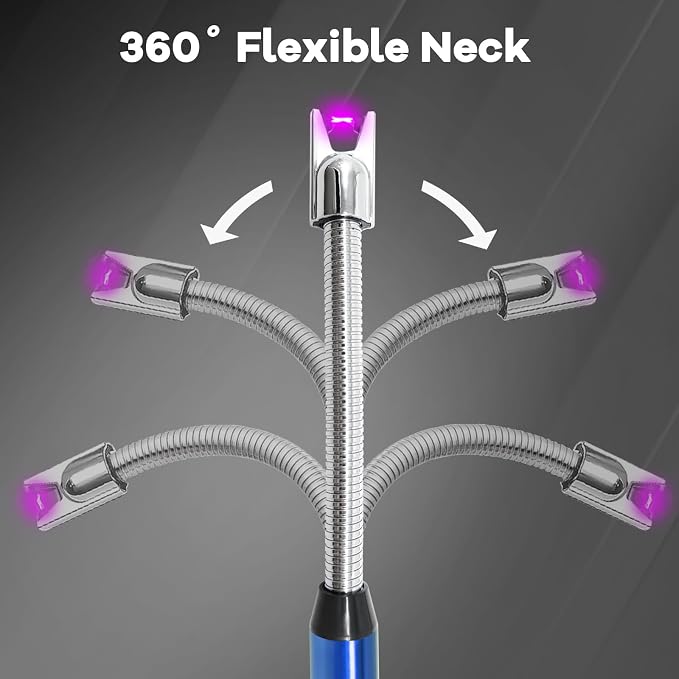 3 Pack Candle Lighter Electric Rechargeable Arc Windproof Lighters Flexible Neck Long Rotate 360 Plasma Lighter USB Flameless Lighters Candles Grill BBQ