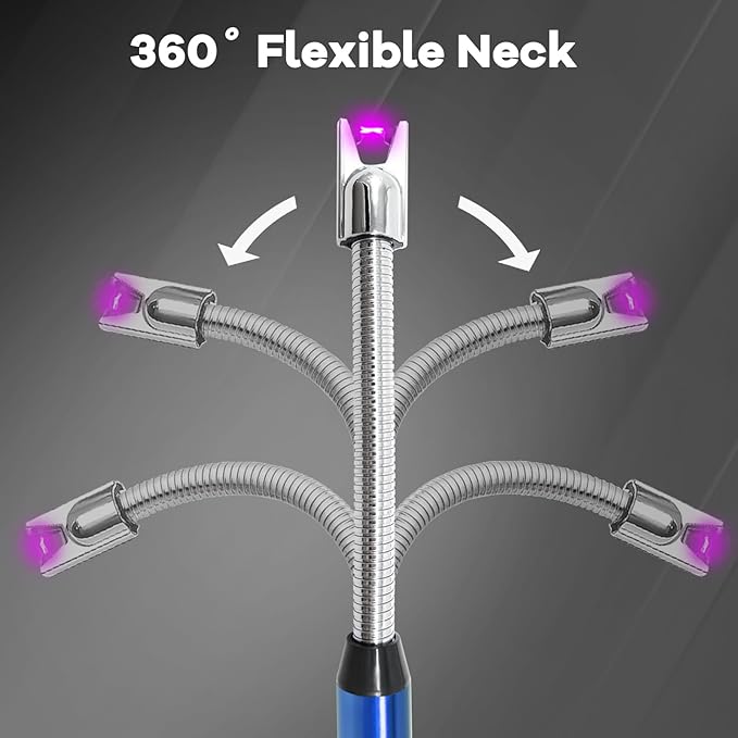 4 Pack Candle Lighter Electric Rechargeable Arc Windproof Lighters Flexible Neck Long Rotate 360 Plasma Lighter USB Flameless Lighters Candles Grill BBQ