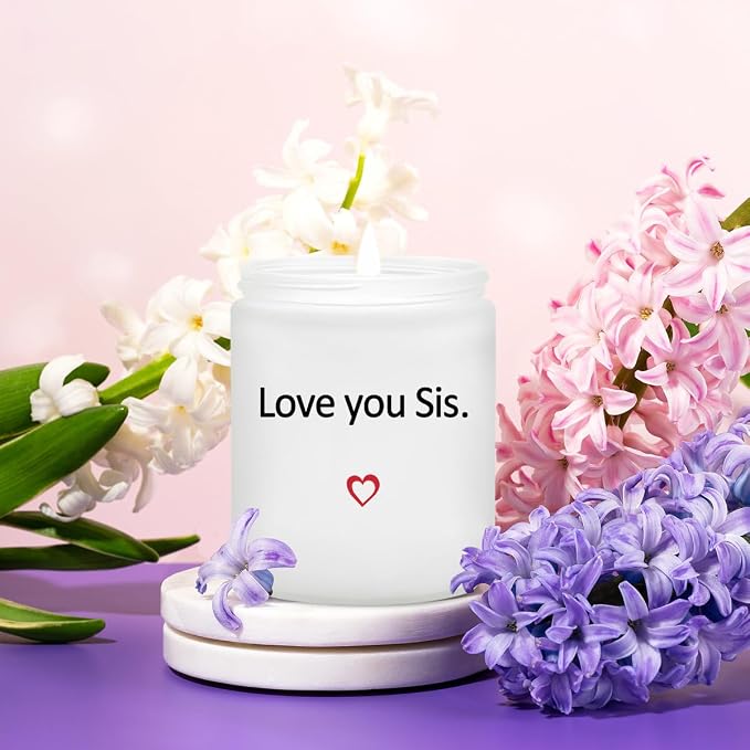 Sister Gifts from Sisters - Birthday Mothers Day Valentines Day Christmas Gift for Sister - Lavender Scented Candle