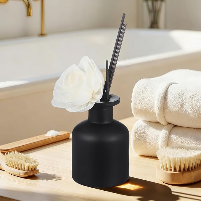 ABOOFAN 4Pcs Flower Diffuser with Cotton Wick, Sola Flowers Aroma Reed Diffuser Replacement for Essential Oil, Decorative Home Office Fragrance Accessories