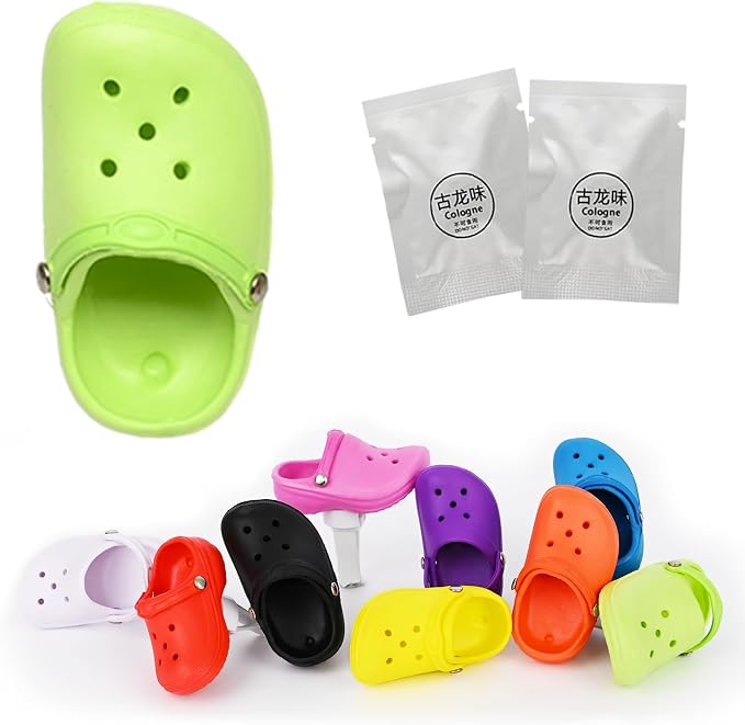 1 Pack Cute Shoe Shape Air Freshener Clip with 2 Refills, Replacement Pads (Green) Car Decor, Perfume Clip Accessories