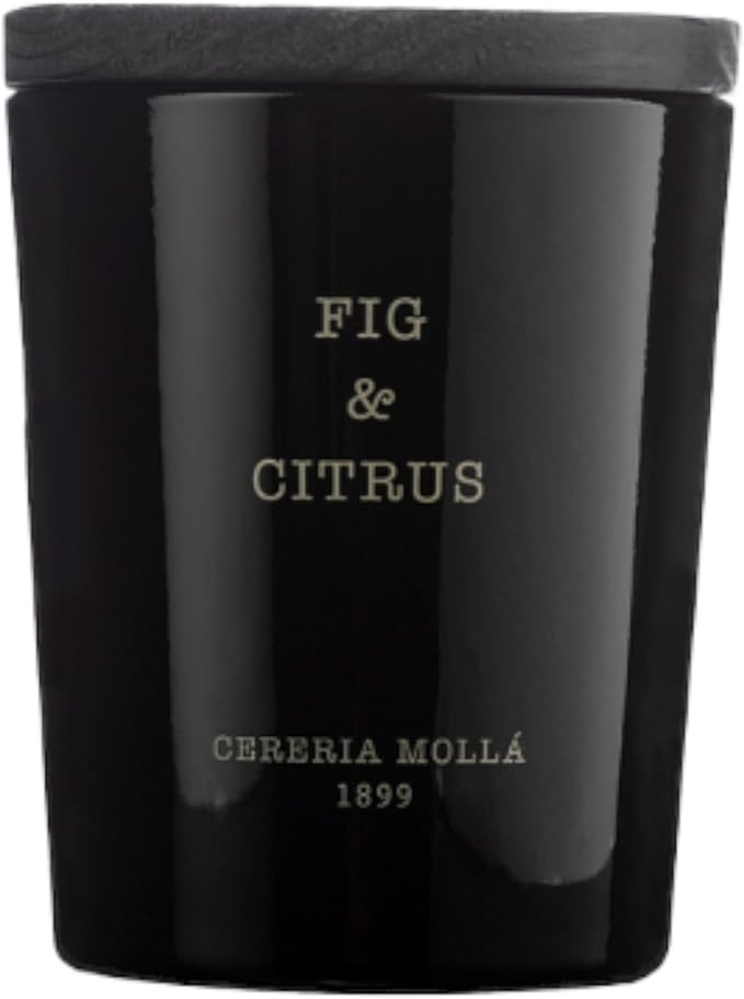 Cereria Molla Scented Candle Travel Size 2.4 oz - Luxury Home Fragrances - Handmade EU (Fig & Citrus)