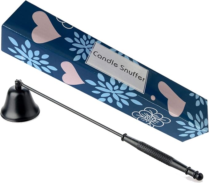 Candle Snuffer, Stainless Steel Wick Flame Extinguisher Elegant Candle Accessory for Candle Lovers - Black