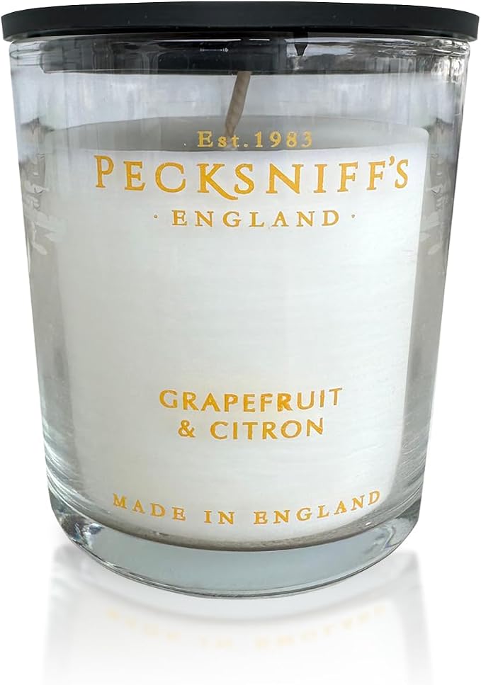 Pecksniff's Grapefruit & Citron Luxury Scented Candle | 1 Wick, 100 g/3.5 oz