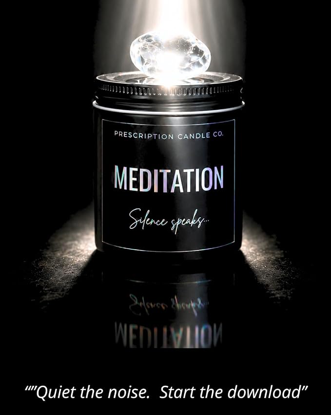 Meditation Candle – Nag Champa Scented Soy Candle for Relaxation, Yoga & Mindfulness – Prescription Candle Co