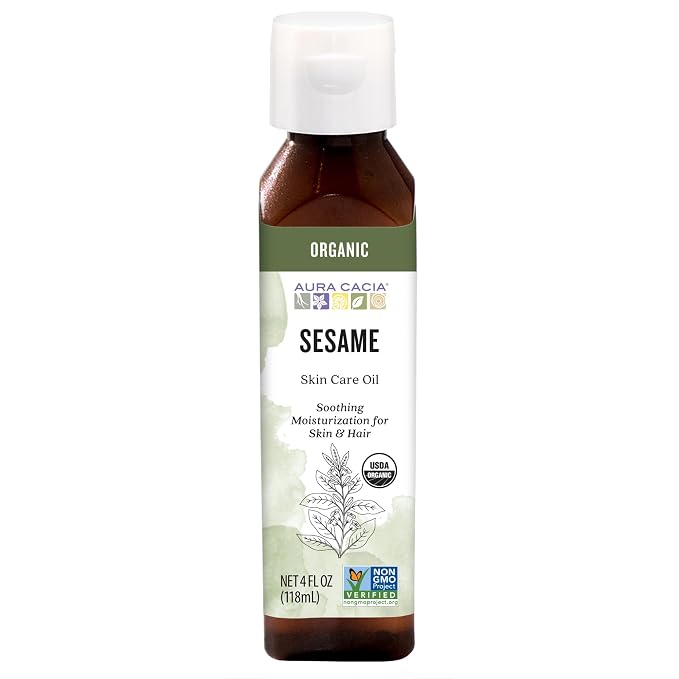 Aura Cacia Organic Skin Care Oil, Protecting Sesame, 4 Fluid Ounce