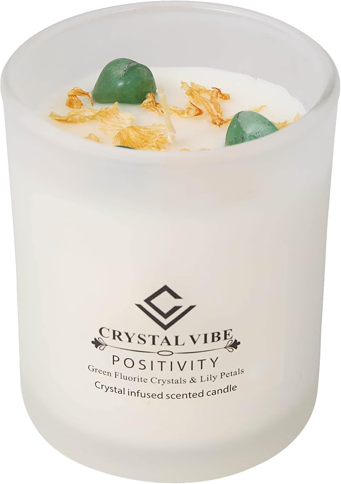 Crystal Vibes Scented Candle for Aromatherapy & Meditation | Long-Lasting Fragrance | Relaxing Home Décor | Stress Relief & Calm Ambience