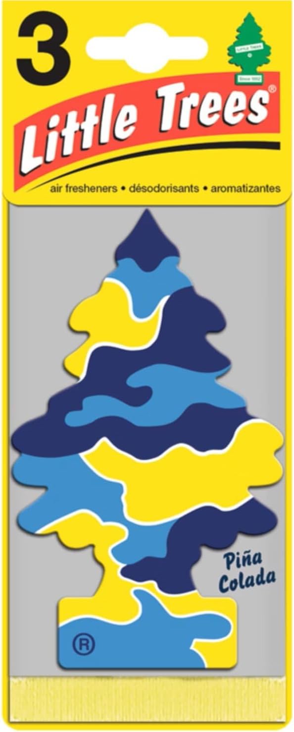 Little Trees Hanging Car and Home Air Freshener, Pina Colada (Pack of 3)