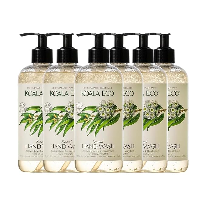 Koala Eco Hand Wash - with Australian Lemon Scented Eucalyptus & Rosemary Essential Oil - 16 Fl Oz (Pack of 6)