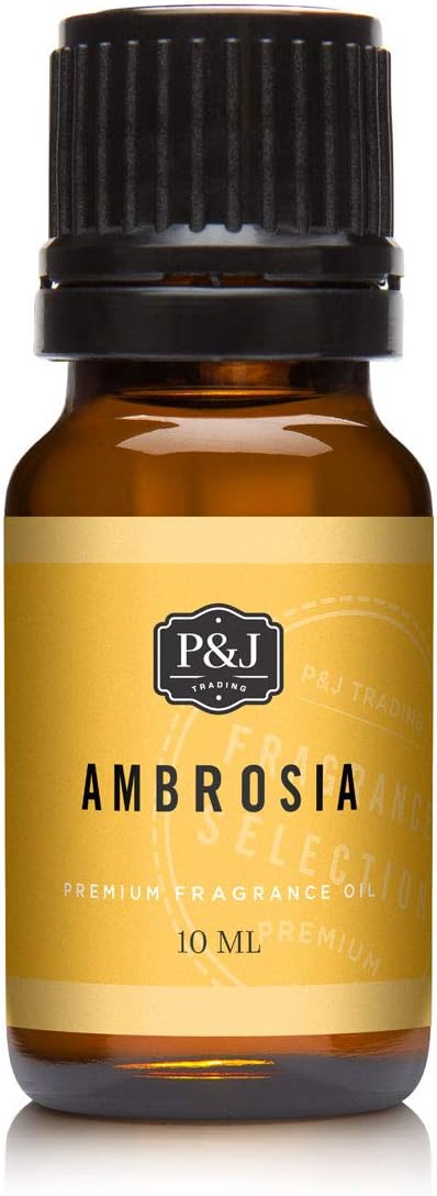 P&J Trading Fragrance Oil for Diffusers for Home - Ambrosia 10ml Fragrance Scents for Candle Making - Soap Making Supplies & Car Diffuser Scents