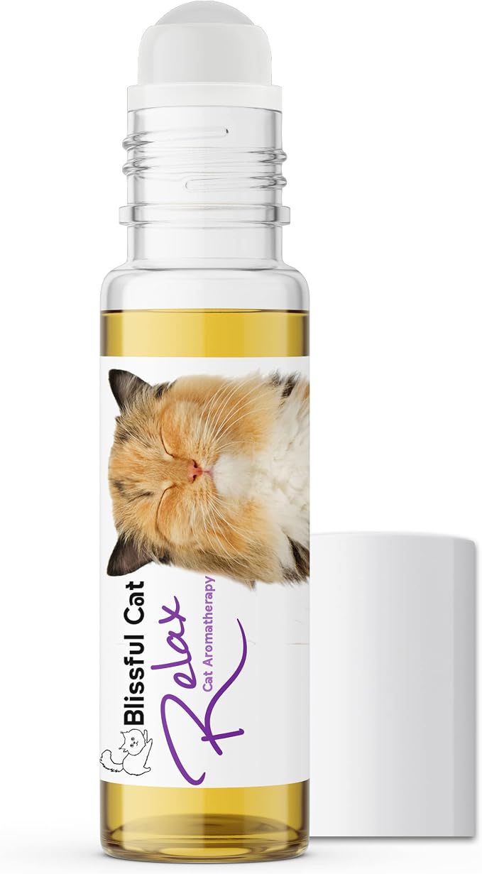 The Blissful Cat Relax Aromatherapy Roll On for Your Cat's Anxiety, 0.45-Ounce
