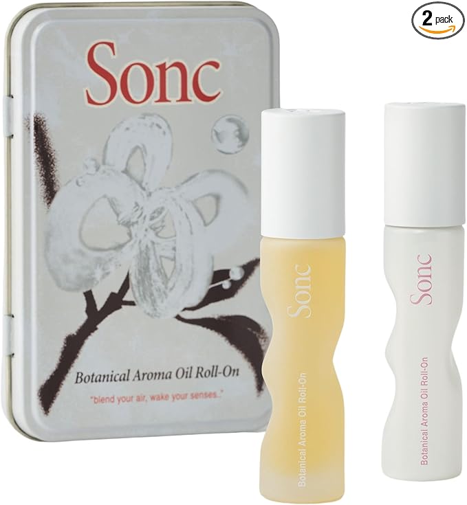 Sonc Botanical Aroma Oil Roll-On Duo Kit (Pack of 2) (Duo KIT III : 002 Out of Office + 003 Dream Dive) | Peppermint + Lavender | Dual Portable Aroma Oils for Mood, Rest & Daily Rituals