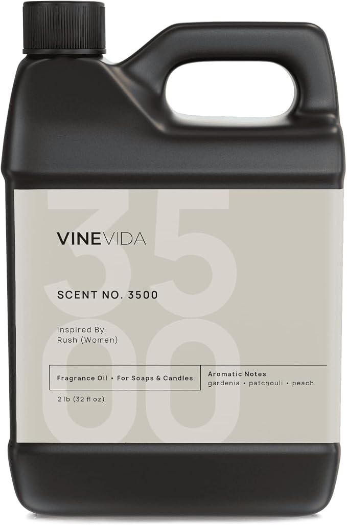 VINEVIDA Scent NO. 3500 Fragrance Oil - 32oz (2lbs) - Inspired by: Rush (Women) Fragrance Oil for Candle Making - Made in USA Candle Scents Scents for Soap Making