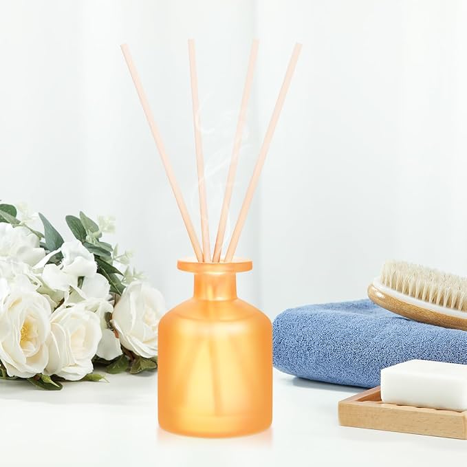 Reed Diffuser - Citrus 3.38oz (100ml) 2 Pack Essential Oil Reed Diffuser Set with 8 Sticks, Long Lasting Fragrance for Home, Bathroom, Bedroom, Room, Decor, Gifts
