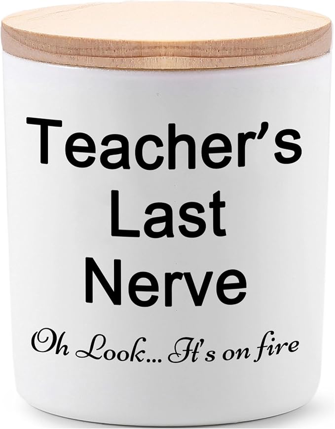 BFJLIFE Teacher Gifts for Women Funny Unique Novelty Music Preschool Dance Teacher Appreciation Gift for Christmas Lavender Scented Soy Candles