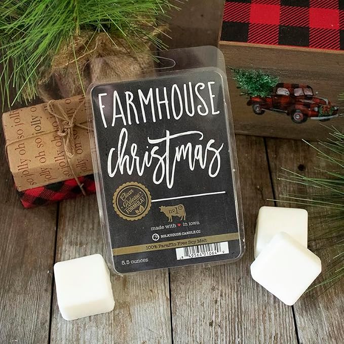 Milkhouse Candle Company Farmhouse Christmas Wax Melts - Crisp Apple | Spicy Cinnamon | Peppered Clove Scented - 5.5 oz, Hand-Poured, Made in the USA