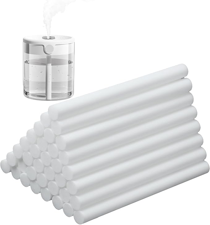 50 Pcs Humidifier Stick Filter Refill, Travel Air Diffuser Pure Wick, Mini Humidifier Filters Sticks Car Filters Replacement Wicks for Small Portable Humidifier Diffuser in Office Bedroom Home