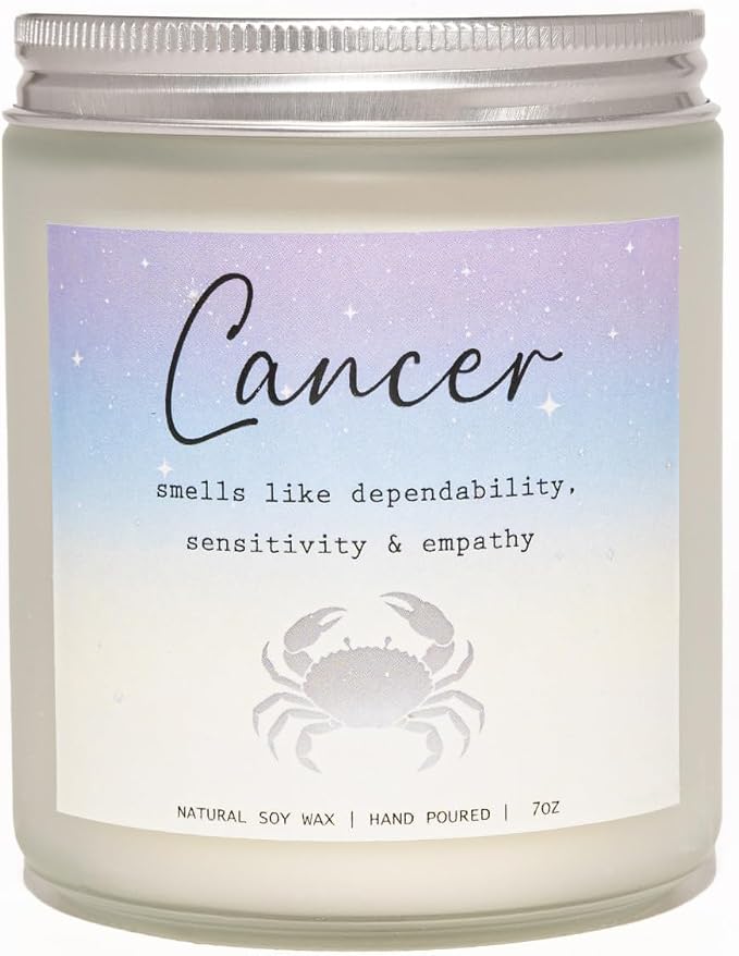 Cancer Candle, Cancer Gifts for Women, Thoughtful Get Well & Sympathy Gifts, Perfect Presents for Birthday - Lavender & Eucalyptus Soy Wax Scented Candle, 7OZ