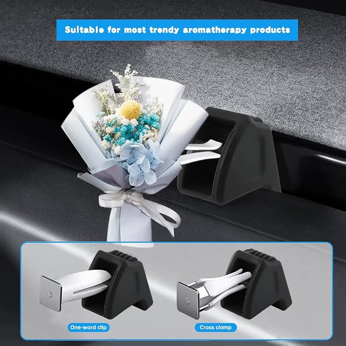 2Pack Air Freshener Adapter for 2025-2026Tesla New Model Y Juniper,2025Tesla Model 3 Air Vent Clips Adapter Silicone,Air Freshener Diffuser Holder(Air Fresheners NOT Included)