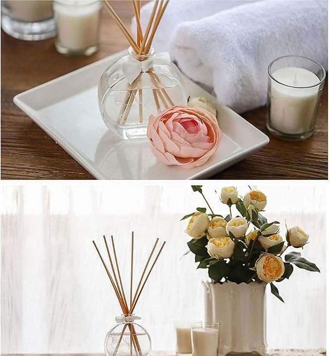 100 Pack Reed Diffuser,7 Inch Aromatherapy Diffuser Sticks-Natural Rattan Wood Reed Diffuser Sticks for Home Office Spa and Bed Room