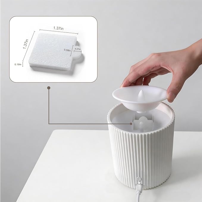USB Line to Use 2 in 1 Waterless Essential Oil Diffuser and 3D Wick and Realistic Flame Candle,Flameless Candle Diffuser,LED Candle Waterless Diffuser 12PCS Cotton Pads(Non-Rechargeable)﻿