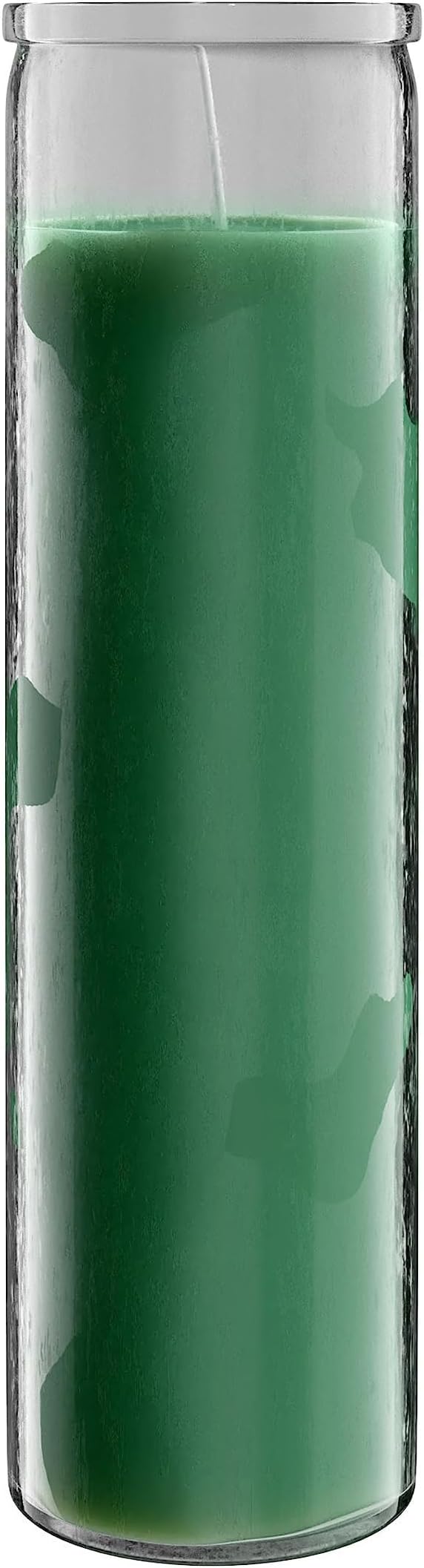 Simply Soson 2x8 inch Green Devotional Candles in Glass Jar - 1 Piece - 90 Hours – Prayer Candle - Tall Pillar Candles for Religious, Memorials, Party Decor