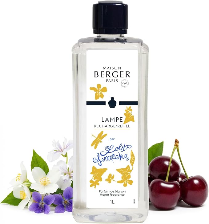 MAISON BERGER Lampe Berger Refill, 1 L, Lolita Lempicka | Catalytic Lamp Fragrance Refill, Helps Neutralize Odors, ~160 h Fragrance Diffusion, Made in France