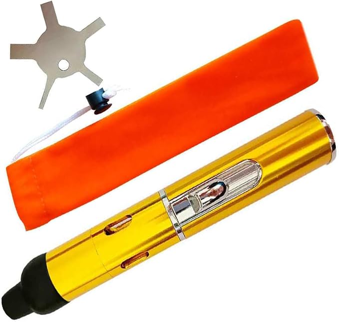 Torch Lighter,Handheld Multifunctional All-in-One Tube Built-in Detachable Windproof Lighter,Outdoor,Indoor,Camping,Candle,Birthday,Gold