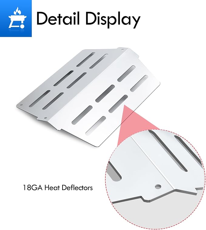 Genesis E330 4 Burner Series Grill Parts 7621 Flavorizer Bars Heat Deflectors Sear Burner Replacement Parts for Weber Genesis 300 Parts E-330 S-330 EP-330 GBS E-310 S-310 E-320 Grill Parts