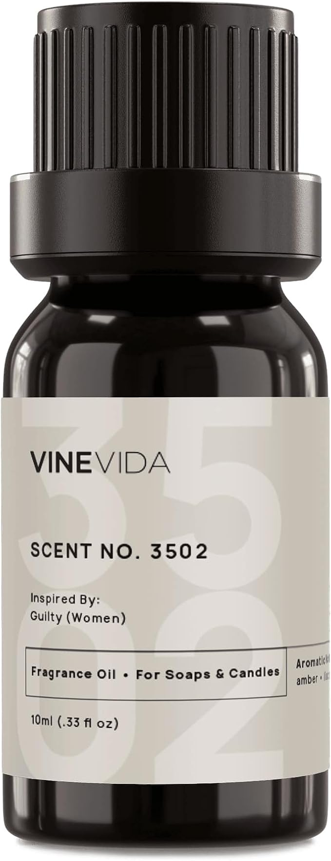 VINEVIDA Scent NO. 3502 Fragrance Oil - 10mL - Inspired by: Guilty (Women) Fragrance Oil for Candle Making - Made in USA Candle Scents Scents for Soap Making