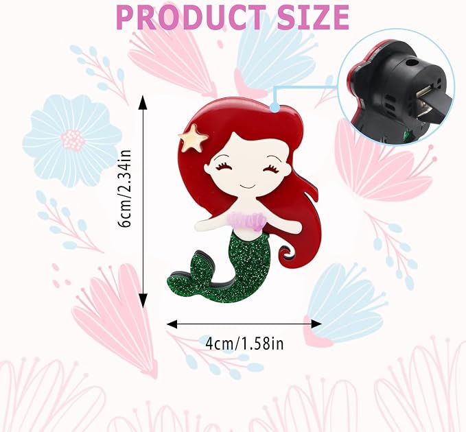 ORIESSE Mermaid Car Accessories,Beach Themed Air Vent Clip Car Freshener,Coastal Dashboard Decor,Refillable Aroma Diffuser for Women Teens