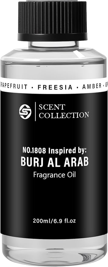 Dubai Luxury Scent Diffuser Oil 200ml – Hotel Style Fragrance Oil for Home, Large Room – Long Lasting Aroma Oil for Ultrasonic & Waterless Diffusers – Grapefruit, Freesia, Amber