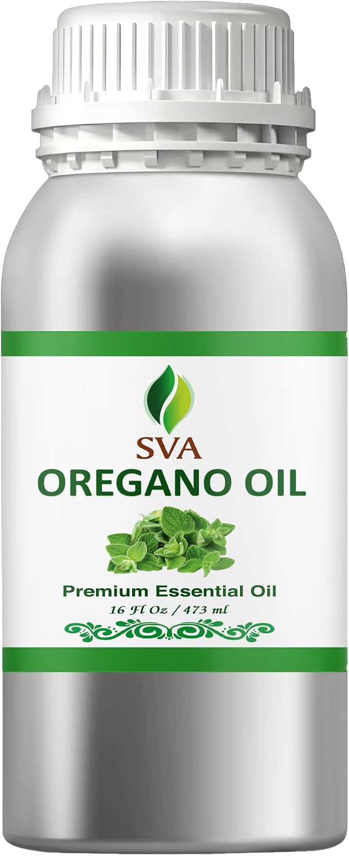 SVA Oregano Essential Oil – 16 Fl Oz – 100% Natural Oregano Oil - for Diffuser, Hair Care, Face, S-kin Care, Aromatherapy, Scalp and Body Massage, Soap and Candle Making