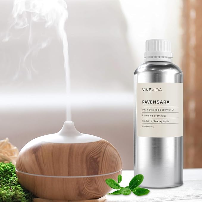 VINEVIDA Ravensara Essential Oil 32 oz - Undiluted Oil for DIY Candles & Soap Making