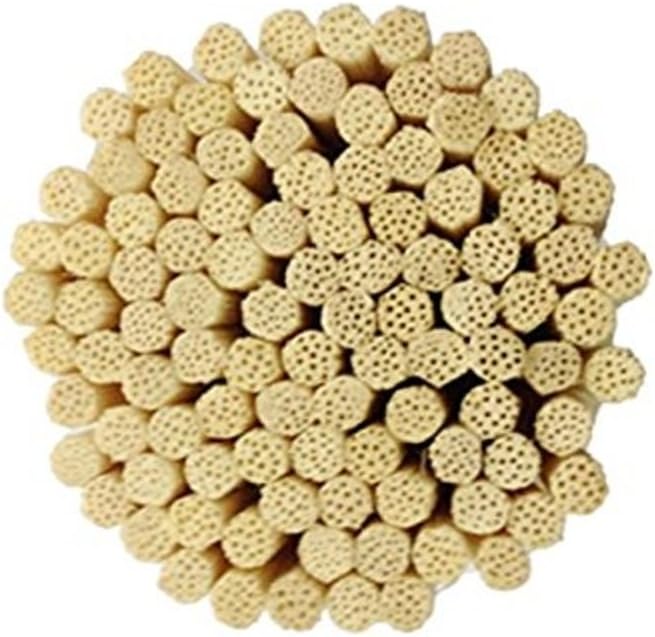 HOSSIAN 100PCS Reed Diffuser Sticks-Natural Rattan Sticks Reed diffusers-Diffuser Replacement Sticks for Aroma Fragrance Reeds for Essential Oil diffusers Refills (7"*3mm Primary Color)