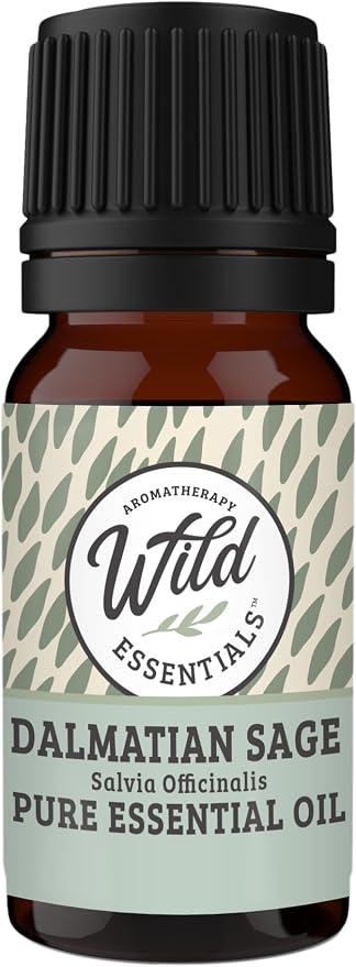 Wild Essentials Dalmatian Sage 100% Pure Essential Oil - 10ml, Premium Grade, Made and Bottled in The USA, Stimulating, Stress, Fatigue