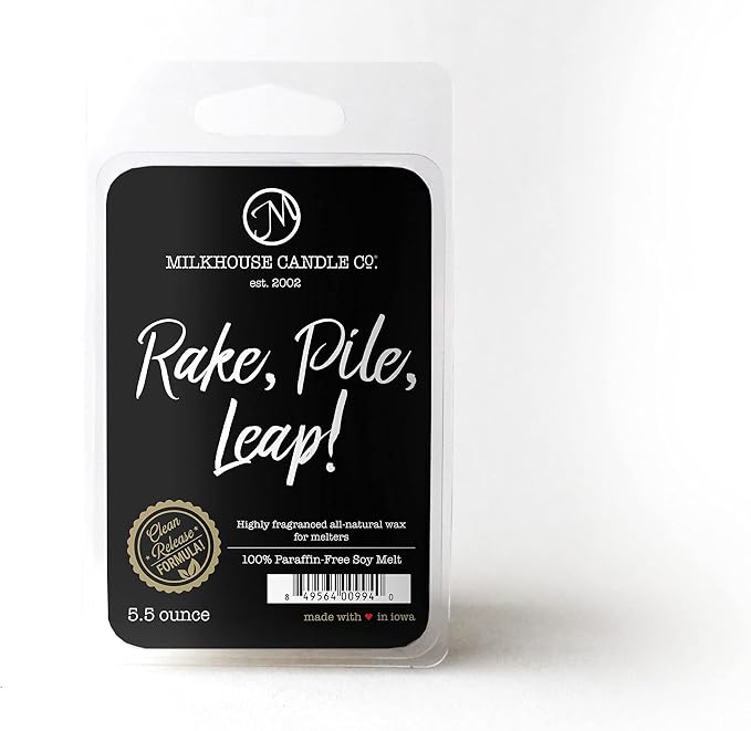 Milkhouse Candle Company Rake, Pile, Leap! Soy Wax Melts - Acorn | Fir | Harvest Apple Scented - 5.5 oz, Hand-Poured, Made in the USA