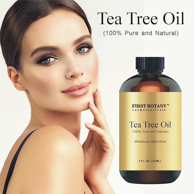 First Botany, 100% Pure Australian Tea Tree Essential Oil with high conc. of Terpinen - A Known Solution to Help in Fighting Acne, Toenail Issues, Dandruff. (1 fl oz) (Pack of 2)