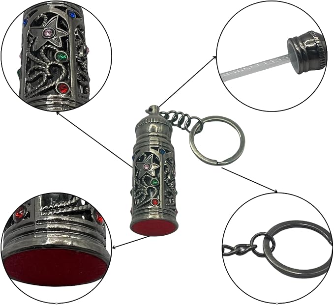 Anointing Oil Bottles 5ml- Refilable Anointing Oil Bottle Keychain - Travel Size Container with Applicator