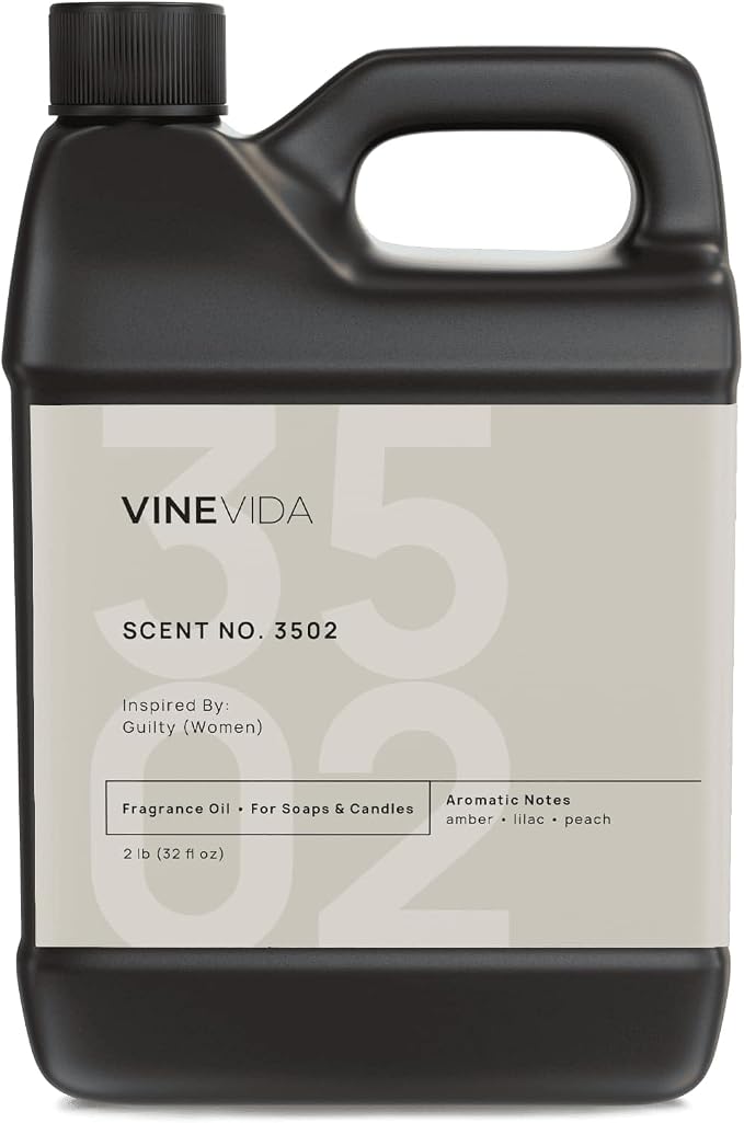 VINEVIDA Scent NO. 3502 Fragrance Oil - 32oz (2lbs) - Inspired by: Guilty (Women) Fragrance Oil for Candle Making - Made in USA Candle Scents Scents for Soap Making