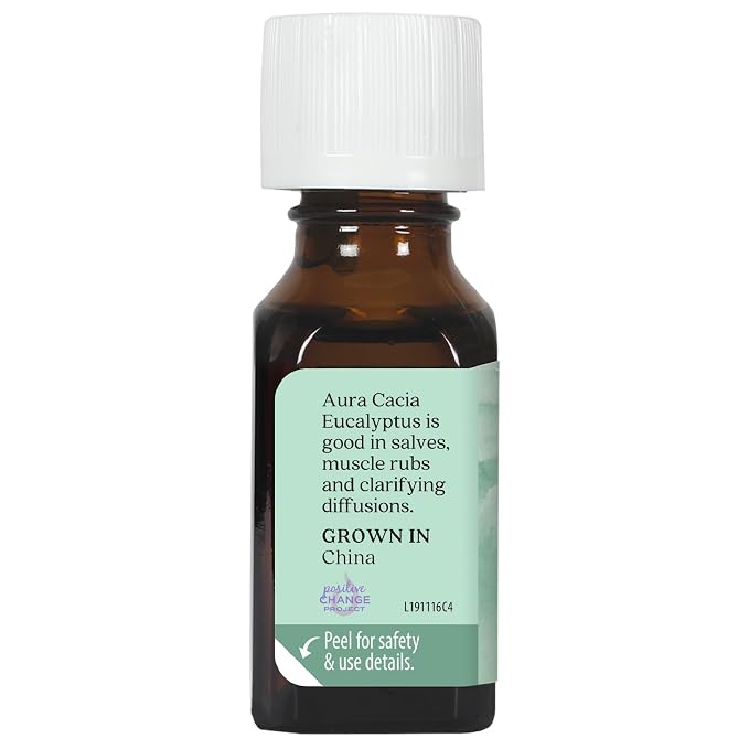 Aura Cacia Pure Essential Oil, Eucalyptus, 0.5 Fluid Ounce