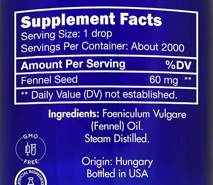 Fennel Essential Oil, Food Grade – 100% Pure, Fennel Oil, by Zongle Therapeutics, 4 OZ