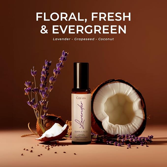 Sweet Orange & Lavender Roll On Set - Essential Oils Aromatherapy Roll On with Essential Oil Set - 2x0.34 fl oz - Gya Labs